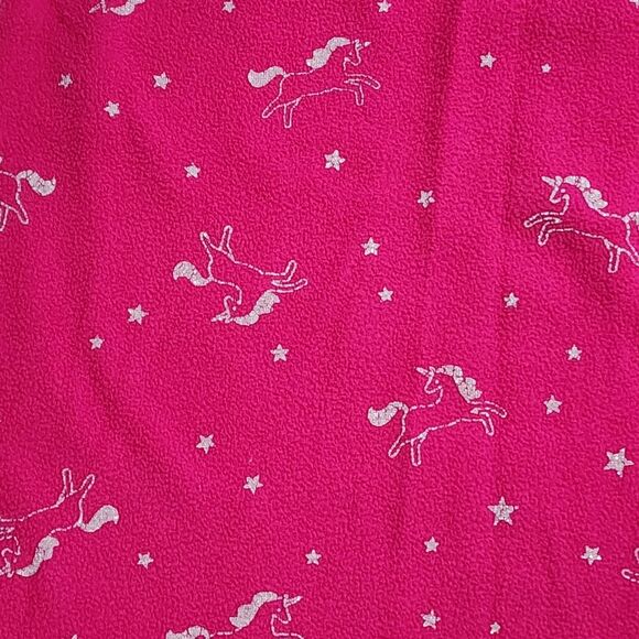 Carter's Girls Magenta Pink Silver Unicorns Pajama Nightgown Size 6-7 - Picture 3 of 8